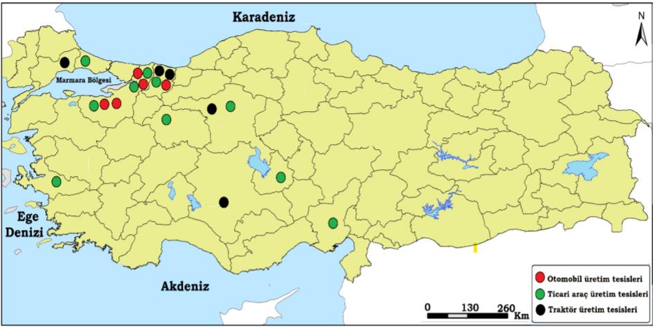 Spatial Distrubiton of Car Factories